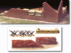 1/48 Brick Wall, Sand Bag & Barricade Set (Tamiya)