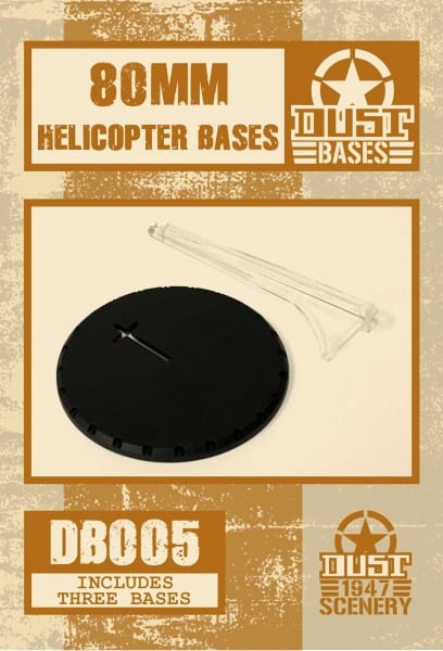 80MM BLACK HELICOPTER BASES - SMOOTH SURFACE