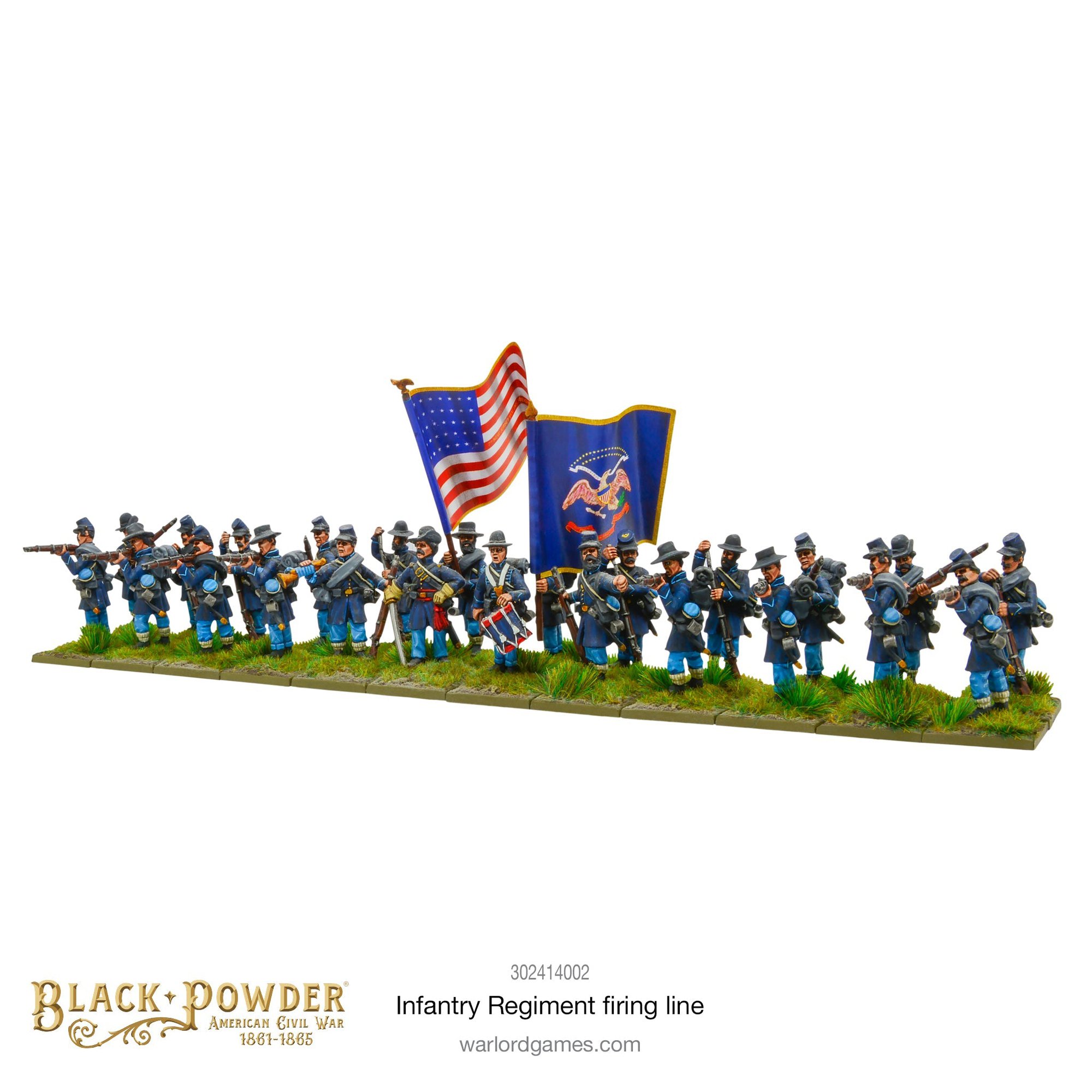 American Civil War Infantry Regiment Firing Line